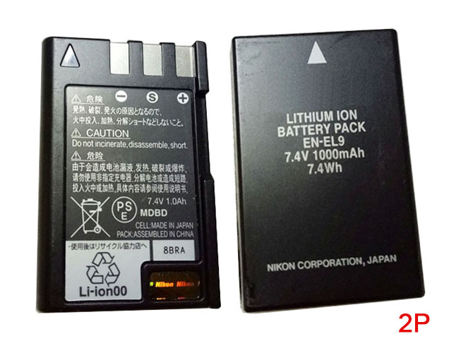 Bateria para Nikon tipo en-el14a 7,4v 1100mah/8 1wh Li-ion negro